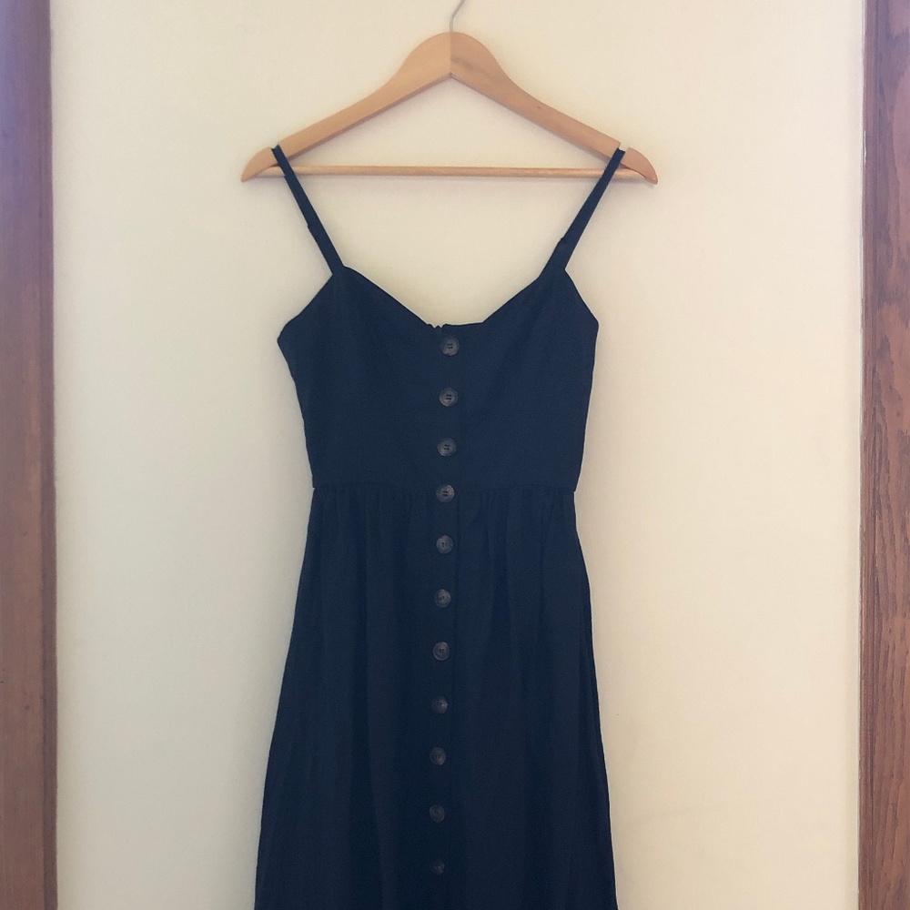Black Button up Reformation Dress